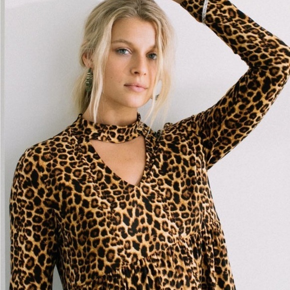 Super soft animal, print, long sleeve dress by Oddy Clothing- regular and plus - Picture 5 of 9